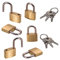 Matory 6 Set Mini Padlock with Keys Small Diary Padlocks Luggage Padlock Travel Bags Backpack Computer Bag Padlocks (6)