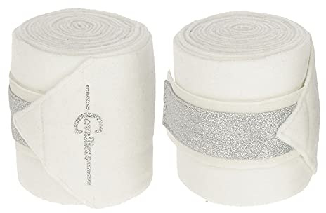 Covalliero Fleece-Bandage Empara, White, 4 STK.
