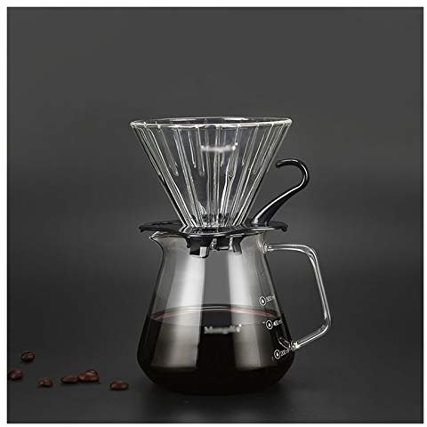 Liudan Coffee Pot Coffee Machine Set Filter And Manual Coffee Machine, Household Drip Type Glass Filter Cup Coffee Maker Filter Coffee Kettle (Color : Clear)