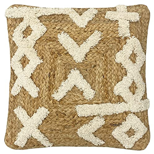 furn. Camfa Feather Filled Cushion, Jute, Cotton, Natural