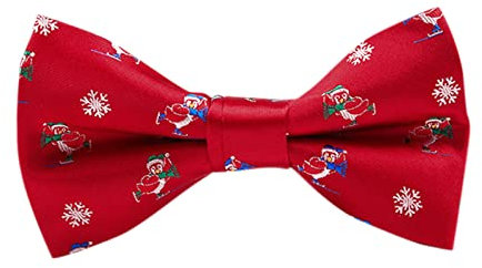 Treadyouth Schleife Weihnachten Hochzeit Urlaub Länge verstellbare Fliege Bedruckte Herrenkrawatte Fuchsia Krawatte (I, One Size)