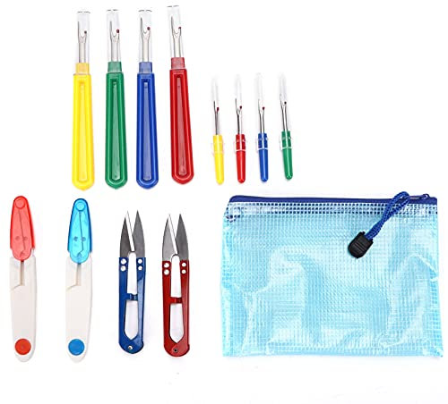 SYH&AQYE Kit di rimozione del Filo, Set di Taglia asole in Metallo, Strumenti per Cucire tagliapunti a Mano, Pratico Strumento per Cucire tagliapunti per l'apertura di orli di Cuciture