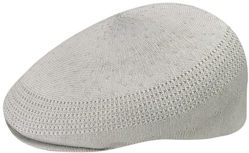 Kangol Tropic 507 Ventair Flatcap Schirmmütze Schiebermütze Sommercap Herren - mit Schirm Sommer Frühling-Sommer - XL (60-61 cm) grau