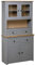 Hommdiy Küchenbuffet Küchenbuffet Buffetschrank Highboard Highboard Grau 93x40.5x180 cm Kiefernholz Panama