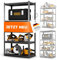 STEELmania Schwerlastregal - SCHIMMELFREI - schneller Aufbau [Ultra stabil] Metallregal schwarz mit fünf Ebenen - Lagerregal Keller-Regal-Metall Vorratsregal I Jetzt Regal wählen I Shelf 160x86x45