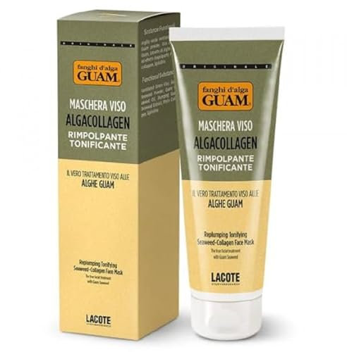 Guam, Algacollagen Straffende und Tonisierende Gesichtsmaske mit grüner Tonerde und Guam-Algen, Verfeinert und Glättet die Haut, Made in Italy, 75 ml