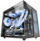 Mars Gaming MC-NOVAM, Case Compatto Custom MicroATX, Vetro Temperato Continuo Doppia Finestra, Telaio Modulare Doppia Camera, Griglia Frontale, Supporto Raffreddamento Liquido, Connettore USB-C, Nero