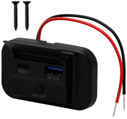Chargeur Voiture USB C & Prise USB 12V/24V - 36W QC3.0 & 55W PD3.0 Type C pour Voiture, RV, Bateau, Camion