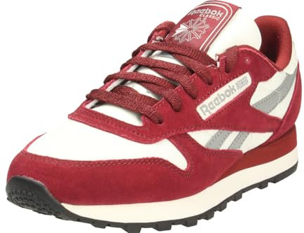 Reebok Unisex Classic Leather Sneaker,Rich Maroon Chalk Grey 3,42 EU