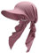 ZLYC Damen Sommer Chemo Kopfbedeckung mit Krempenvisier Vorgebundene Leichte Beanie(Einfarbig Violett Weiß),Einheitsgröße