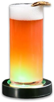 Dessous de Verre LED Lumineux pour Boissons, Rechargeables par USB, Dessous de Verre Lumineux pour Bar, Bière, Boisson, Bouteille de Vin, Tapis Lumineux, Porte-gobelet pour Fête,