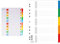 Westcott Register für Ordner A4 | Trennblätter für Din A4 Ordner & DONAU Register/Trennblätter aus Buntem stabilem Öko PP DIN A4 225x297mm, 11-fach gelocht, für die Ordner-Organisation im Büro