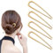4 Stk Haarnadeln Groß Metall U-Förmige Haarnadel Haarpin 2 Zinken Hochsteckfrisur Chignon Pins Haarnadeln U-Förmig Französisch Stil Haar Hochsteckfrisuren Für Frauen Mädchen (4Gold)