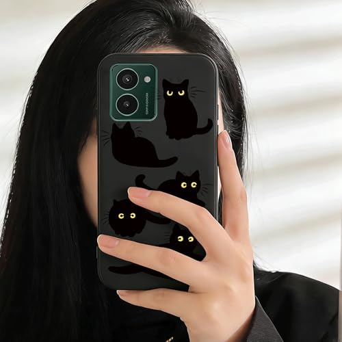 hdqICase Handyhülle Kompatibel mit HMD Pulse Pro Soft Shell | Mattes TPU mit Katzen-, Panda- und Schmettermotiven