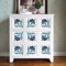 Wall Decor Tile Stickers Abstract Leaf Teal Stick on Tiles Bathroom PVC Self Adhesive Wall Tiles Kitchen Stick on Wall Tiles Waterproof Peel and Stick Floor Tiles Self Adhesive Til