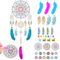 GTNCE Diamond Painting Kinder Traumfänger Bastelset, 5D Diamond Painting Traumfänger Hängender Ornament, DIY Basteln Mädchen 6-12 Jahre, Spielzeug Geschenke für Mädchen, für Fenster Wanddekoration