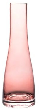 Kleine Blumenvase, breiter Hals, Glasvasen, transparent, Mini-Öffnung, Einzelstielvasen für dekorative Heimdekoration, Wohnzimmer, Büro und Tafelaufsätze (ohne Blume), 20 cm