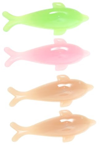 Ipetboom Animal Shaped Nail Brushes 4pcs Plastic Handle Manicure Tools for Nail Surface Cleaning and Dust Removal Random Color