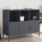 Fasba Sideboard, Kommode mit Stauraum, Schrank Beistellschrank Verstellbare Schraubfüße, Wohnzimmer Anrichte Highboard, Industrie, Anthrazit Kaltgewalzter Stahl