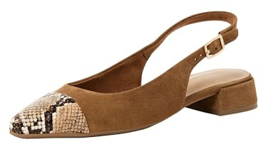 Tamaris Damen Sling Pump mit Blockabsatz, braun, 41 EU
