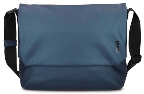 Zwei Unisex Messenger-Bag Cargo CA130 wasserfeste Umhängetasche 6 Liter verstellbarer Schultergurt Magnet-Verschlussklappe gepolstertes Laptop-Fach gute Innenausstattung (metallic-blue)