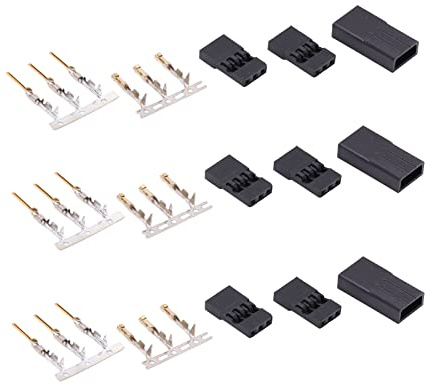 Cryfokt Männlich-weibliches JR-Crimp-Stecker-Set, Stabiler Servostecker für RC-Flugzeugmodelle