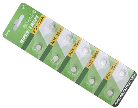 Wilgure Confezione Multipla da 10 Batterie A Bottone Alcaline LR1130 LR41 LR44 Pile A Bottone per Calcolatrici Orologi E Telecomandi Batterie Metalliche Giocattolo