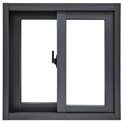 Aluminium-Schiebefenster, flächenbündige Schuppenfenster, Ersatzteile for Kellerfenster, schallisoliert, for Keller, Badezimmer, Garagen, Hühnerställe(70x70cm/27.6x27.6in)