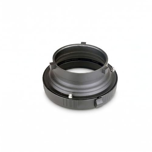 Bowens auf Elinchrom Speedring Adapter, Montagekonverter für Monolight Studioblitzgeräte, mit Metall Montagering für Softbox Schirmgitter