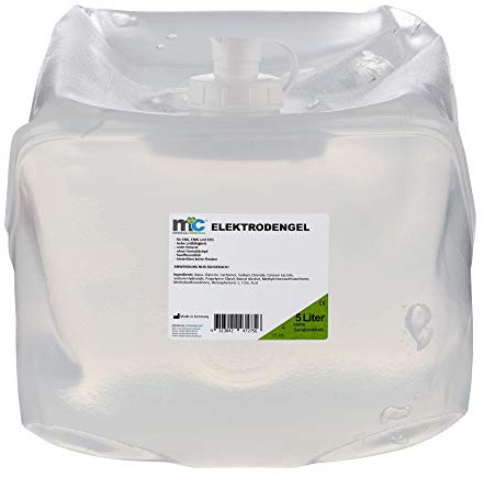 Medicalcorner24 Elektrodengel für EKG, EMG, EEG, leitfähiges Gel, Kontaktgel, 5 Liter Cubitainer