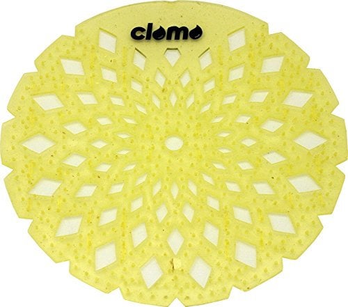 clomo 12 Stück Duftende Urinalsiebe (Urinaleinlage, Pissoir-Einsatz, Urinalsieb, Urinal Sieb) incl. 12 Einweghandschuhe (Duft: Citrus)