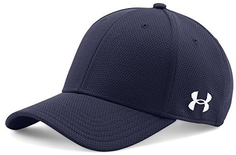 Under Armour Herren Kappe mit gebogener Krempe, Stretch Fit, Herren, Midnight Navy (410)/White, Large/X-Large