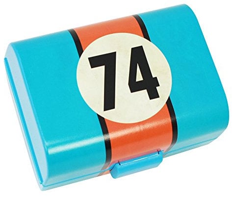 com-four® lonchera 74 en estilo vintage sobre la marcha - Lonchera con 3 compartimentos - Caja de desayuno 17 x 13 x 10 cm (01 piezas - 74)