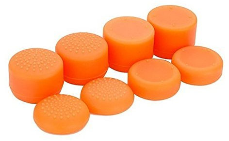 Confezione di 8 cappucci (rialzati e non) per le levette analogiche dei controller per PS4, PS3, Switch Pro, Xbox One, Xbox 360, Wii U, PS2