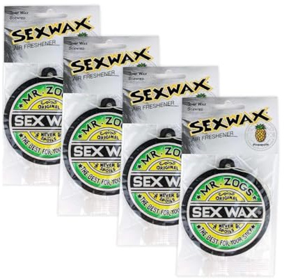 Sex Wax Coconut Air Fresheners: (4-Pack)