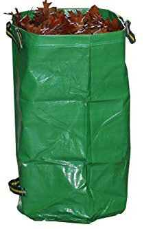 Grüner-Schlauch Gartensack 120L/270L in PREMIUM-QUALITÄT aus sehr robustem Polypropylen (PP)-Gewebe 260g/m2 | Grünschnitt | Laubsack (120L)