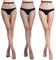 Libella 3 Piezas Medias de Rejilla para Mujer Medias de Rejilla Negras Medias de Rejilla de Cintura Alta elásticas Sexy Medias de Rejilla puntadas pequeñas/medianas/grandes 2728 27219 27220