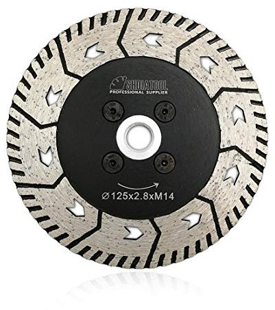 SHDIATOOL Diamond Cutting Grinding Disc 5 Inch / 125mm Dual Blade Saw Blade for Granite Marble Concrete