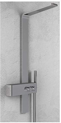 Colonna Doccia 016 Acciaio Inox Ad Incasso Spazzolato 2 Funzioni Top L50xP47xH130