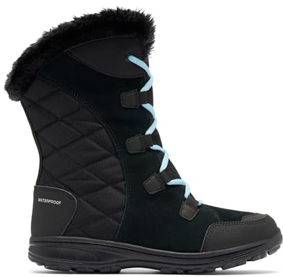 Columbia Women's Ice Maiden II Snow Boot, Black/Oxygen, 6.5 Wide