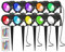 AHOTSUK Foco LED para jardín alimentado por red impermeable, IP66, 5 W, 12 V CC, cambio de color, iluminación de paisaje, bajo voltaje, iluminación RGB para exteriores (paquete de 10)