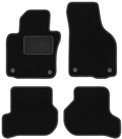 Velours-Fußmatten passend für Skoda Octavia II 2004-2013, Schwarz, LUX | passend für Kombi/Liftback; Velours-Teppich (Polypropylen), ca. 6,5 mm