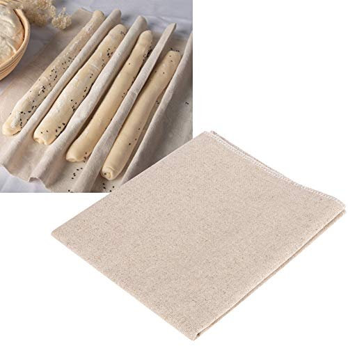 Linen baking couche,Proofing Cloth Professionelle Bäcker Proofing Tuch, Baumwolle und Leinen Fermentierte Matte Brot Teig Backen, Formwerkzeug für French (66 * 90cm)