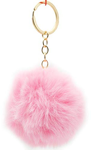 Pom Poms Plüsch Bommel Schlüsselanhänger Pompom Rosa