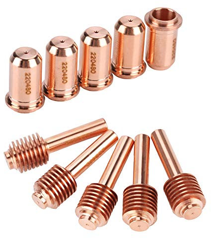 5 Stück Plasmaschneider Zubehör, Düsen Parkside Plasmaschneider Ersatzteile 220478 Elektroden und 220480 Düsenspitzen Verbrauchsmaterial für Max30 Plasmaschneidbrenner