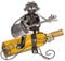 Out of the blue Straßenmusiker mit Gitarre Weinflaschenhalter aus Metall - Straßenkünstler Weinflaschenständer Weinständer