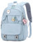 Makukke School Bags for Girls, Backpack Womens Waterproof Book Bags with Laptop Compartment & Anti Theft Casual Daypacks for Primary Junior High University (Blue)