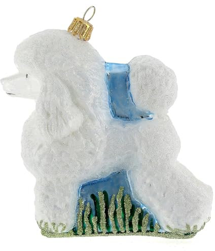Holyart Pudel, Weihnachtsbaumschmuck aus mundgeblasenem Glas