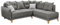 Stella Trading Pamplona Ecksofa mit Schlaffunktion, Graphit/Silber - Moderne Eckcouch in L-Form mit Bettkasten - 244 x 91 x 212 cm (B/H/T)