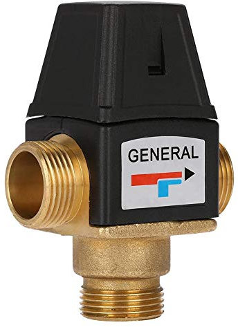 Vanne De Mélange D'eau Thermostatique, Vanne Mitigeur Thermostatique, 3 Voies DN20 Vanne Thermostatique Vanne De Mitigeur De Douche Vanne De Contrôle De Température De L'eau Pour Chauffe Eau Solaire